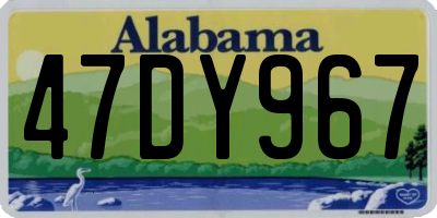 AL license plate 47DY967