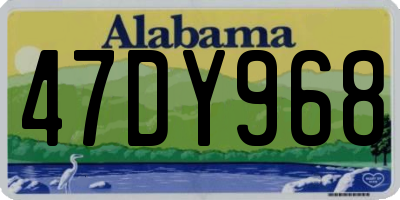 AL license plate 47DY968