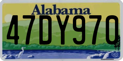 AL license plate 47DY970