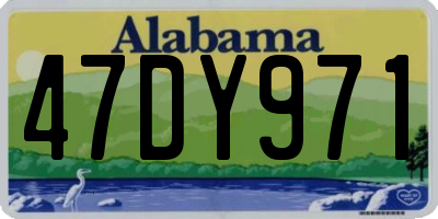 AL license plate 47DY971