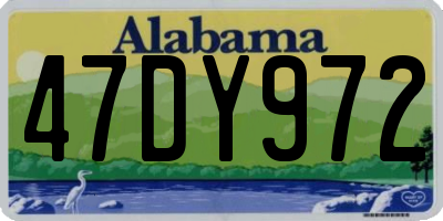 AL license plate 47DY972