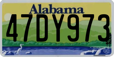 AL license plate 47DY973