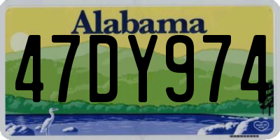 AL license plate 47DY974