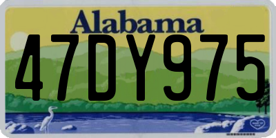 AL license plate 47DY975