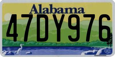 AL license plate 47DY976