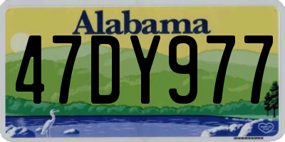 AL license plate 47DY977