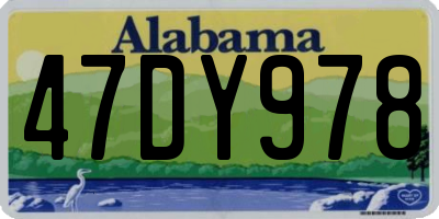 AL license plate 47DY978