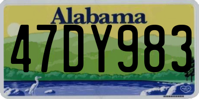 AL license plate 47DY983