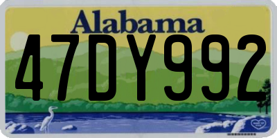 AL license plate 47DY992