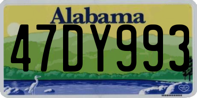 AL license plate 47DY993
