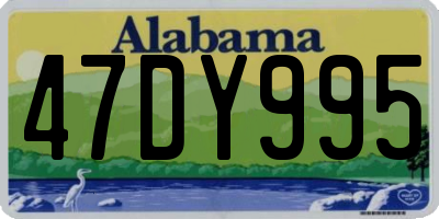 AL license plate 47DY995