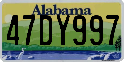 AL license plate 47DY997