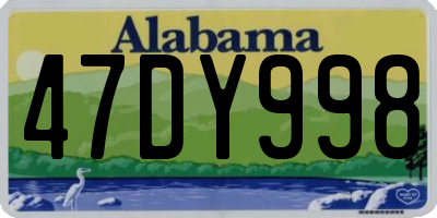 AL license plate 47DY998