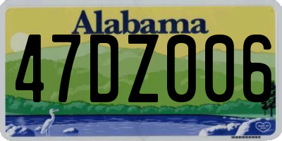 AL license plate 47DZ006
