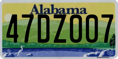 AL license plate 47DZ007