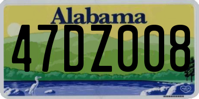 AL license plate 47DZ008