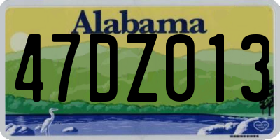 AL license plate 47DZ013