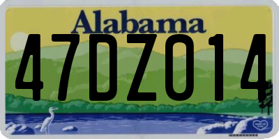 AL license plate 47DZ014