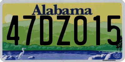 AL license plate 47DZ015