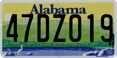 AL license plate 47DZ019