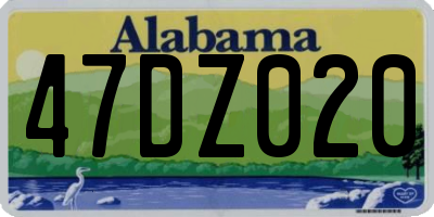 AL license plate 47DZ020