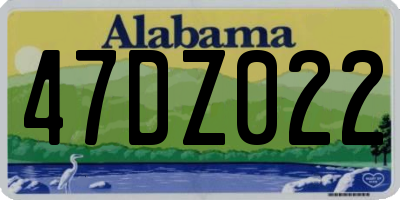 AL license plate 47DZ022