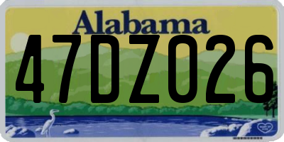 AL license plate 47DZ026