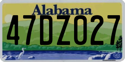 AL license plate 47DZ027