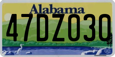 AL license plate 47DZ030