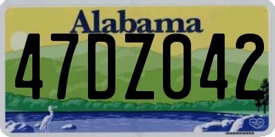 AL license plate 47DZ042