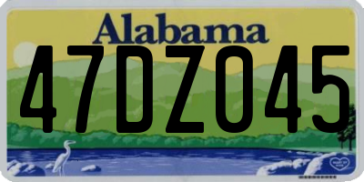 AL license plate 47DZ045