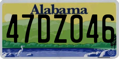 AL license plate 47DZ046