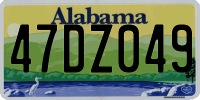 AL license plate 47DZ049