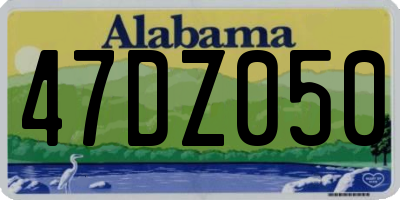 AL license plate 47DZ050