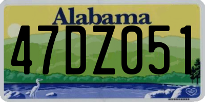AL license plate 47DZ051