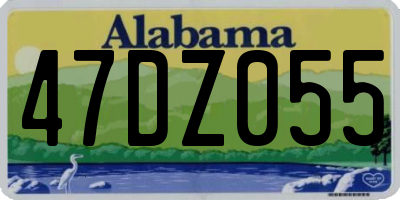 AL license plate 47DZ055