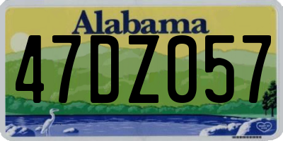 AL license plate 47DZ057