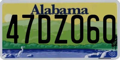 AL license plate 47DZ060