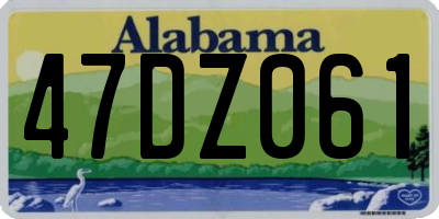 AL license plate 47DZ061