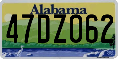 AL license plate 47DZ062