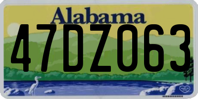 AL license plate 47DZ063