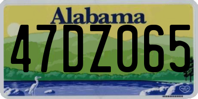 AL license plate 47DZ065