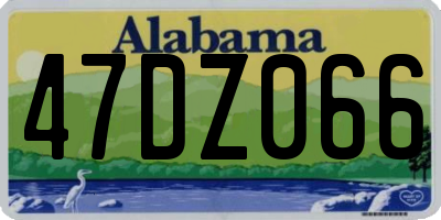 AL license plate 47DZ066