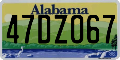 AL license plate 47DZ067