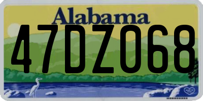 AL license plate 47DZ068