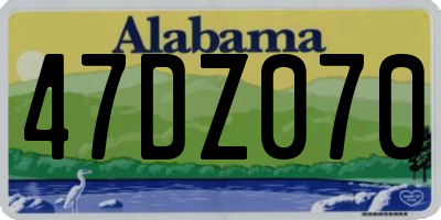 AL license plate 47DZ070