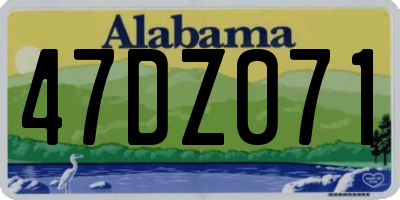 AL license plate 47DZ071