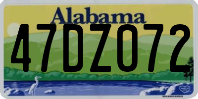 AL license plate 47DZ072