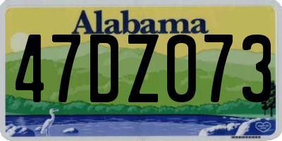 AL license plate 47DZ073