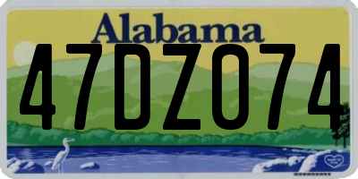 AL license plate 47DZ074